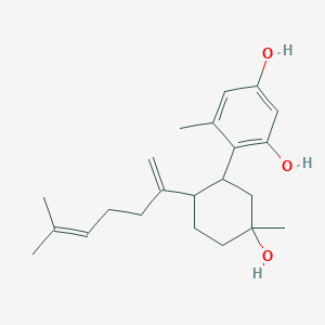 molecular formula C22H32O3 B8257887 4-[5-Hydroxy-5-methyl-2-(6-methylhepta-1,5-dien-2-yl)cyclohexyl]-5-methylbenzene-1,3-diol 
