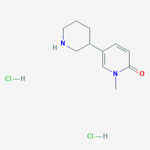 molecular formula C11H18Cl2N2O B8257931 1-Methyl-5-(piperidin-3-yl)pyridin-2(1H)-one dihydrochloride 