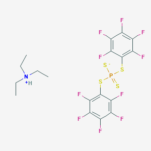molecular formula C18H16F10NPS4 B8257948 Triethylammonium bis(perfluorophenyl) phosphorotetrathioate 