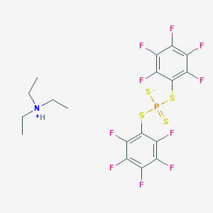 Phosphorotetrathioic acid bis(2,3,4,5,6-pentafluorodiphenyl) ester triethylamine salt