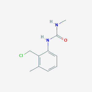 molecular formula C10H13ClN2O B8257952 1-[2-(Chloromethyl)-3-methylphenyl]-3-methylurea 