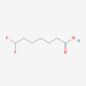 molecular formula C7H12F2O2 B8257998 7,7-二氟庚酸 