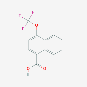 molecular formula C12H7F3O3 B8258039 1-(Trifluoromethoxy)naphthalene-4-carboxylic acid 