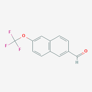 molecular formula C12H7F3O2 B8258063 2-(Trifluoromethoxy)naphthalene-6-carboxaldehyde 