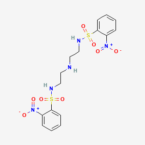 molecular formula C16H19N5O8S2 B8258108 N,N''-Bis(o-nitrophenylsulphonyl)diethylenetriamine 