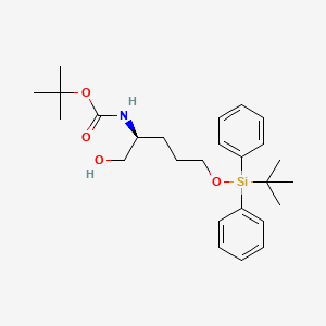 molecular formula C26H39NO4Si B8258113 tert-butyl N-[(2S)-5-[tert-butyl(diphenyl)silyl]oxy-1-hydroxypentan-2-yl]carbamate 