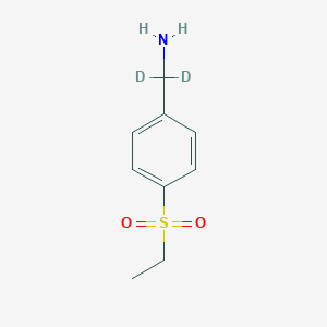 molecular formula C9H13NO2S B8258129 Dideuterio-(4-ethylsulfonylphenyl)methanamine 