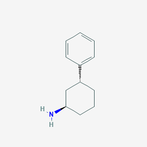 molecular formula C12H17N B8258152 (1R,3R)-3-phenylcyclohexan-1-amine 