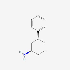 molecular formula C12H17N B8258154 (1R,3S)-3-phenylcyclohexan-1-amine 