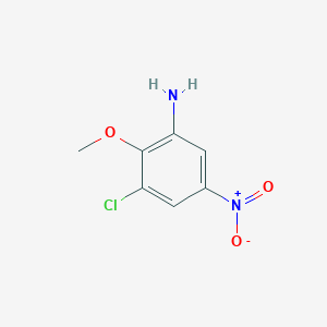molecular formula C7H7ClN2O3 B8258200 3-Chloro-2-methoxy-5-nitroaniline 