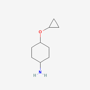 molecular formula C9H17NO B8258206 4-Cyclopropyloxycyclohexan-1-amine 
