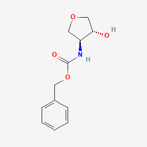 molecular formula C12H15NO4 B8258215 benzyl ((3S,4R)-4-hydroxytetrahydrofuran-3-yl)carbamate 