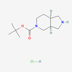 molecular formula C12H23ClN2O2 B8258271 Tert-butyl cis-1,2,3,3A,4,6,7,7A-octahydropyrrolo[3,4-C]pyridine-5-carboxylate hydrochloride 