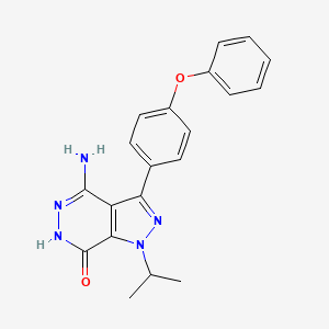 molecular formula C20H19N5O2 B8258302 4-amino-3-(4-phenoxyphenyl)-1-propan-2-yl-6H-pyrazolo[3,4-d]pyridazin-7-one 