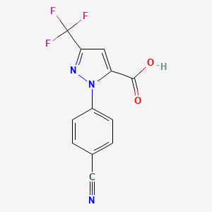 2-(4-Cyanophenyl)-5-(trifluoromethyl)pyrazole-3-carboxylic acid