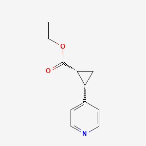 ethyl (1R,2S)-2-pyridin-4-ylcyclopropane-1-carboxylate