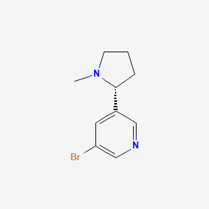 molecular formula C10H13BrN2 B8258434 3-bromo-5-[(2R)-1-methylpyrrolidin-2-yl]pyridine 