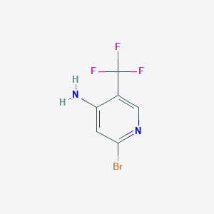 molecular formula C6H4BrF3N2 B8258436 2-Bromo-5-(trifluoromethyl)pyridin-4-amine 