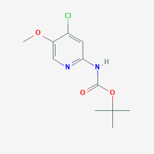 molecular formula C11H15ClN2O3 B8258456 tert-Butyl (4-chloro-5-methoxypyridin-2-yl)carbamate 