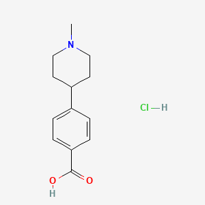 molecular formula C13H18ClNO2 B8258488 4-(1-Methylpiperidin-4-yl)benzoic acid hydrochloride 