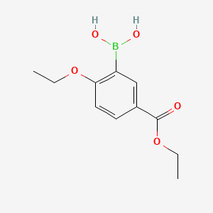 molecular formula C11H15BO5 B8258549 (2-Ethoxy-5-(ethoxycarbonyl)phenyl)boronic acid 