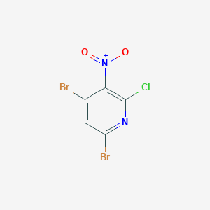 molecular formula C5HBr2ClN2O2 B8258554 4,6-Dibromo-2-chloro-3-nitropyridine 