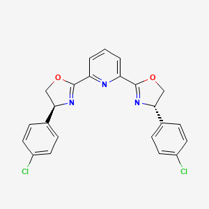 molecular formula C23H17Cl2N3O2 B8258584 2,6-bis((S)-4-(4-chlorophenyl)-4,5-dihydrooxazol-2-yl)pyridine 