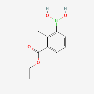 molecular formula C10H13BO4 B8258608 (3-(Ethoxycarbonyl)-2-methylphenyl)boronic acid 