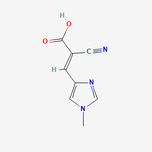 molecular formula C8H7N3O2 B8258615 2-Cyano-3-(1-methyl-1H-imidazol-4-yl)acrylic acid 
