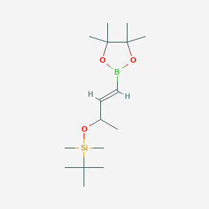 2-[(E)-3-(tert-Butyldimethylsiloxy)-1-butenyl]-4,4,5,5-tetramethyl-1,3,2-dioxaborolane