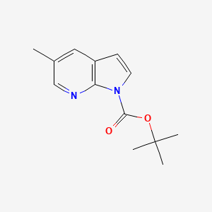 molecular formula C13H16N2O2 B8258657 tert-Butyl 5-methyl-1H-pyrrolo[2,3-b]pyridine-1-carboxylate 