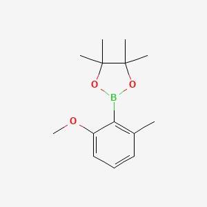 molecular formula C14H21BO3 B8258660 2-(2-Methoxy-6-methylphenyl)-4,4,5,5-tetramethyl-1,3,2-dioxaborolane 