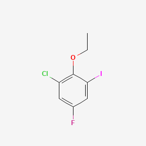 molecular formula C8H7ClFIO B8258668 1-Chloro-2-ethoxy-5-fluoro-3-iodobenzene 