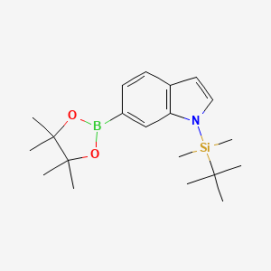 molecular formula C20H32BNO2Si B8258670 1-(Tert-butyldimethylsilyl)-6-(4,4,5,5-tetramethyl-1,3,2-dioxaborolan-2-YL)-indole 