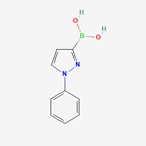 molecular formula C9H9BN2O2 B8258672 (1-Phenyl-1H-pyrazol-3-yl)boronic acid 