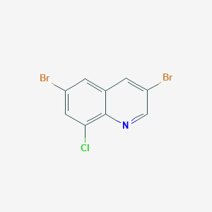 molecular formula C9H4Br2ClN B8258703 3,6-Dibromo-8-chloroquinoline 