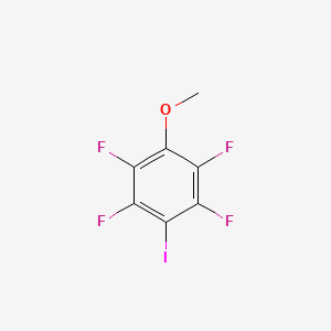 molecular formula C7H3F4IO B8258735 1,2,4,5-Tetrafluoro-3-iodo-6-methoxybenzene 