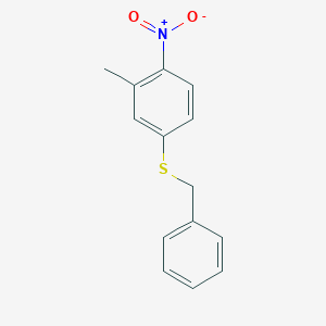 molecular formula C14H13NO2S B8258759 4-Benzylsulfanyl-2-methyl-1-nitrobenzene 