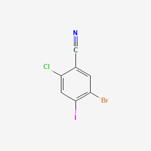 molecular formula C7H2BrClIN B8258771 5-Bromo-2-chloro-4-iodobenzonitrile 