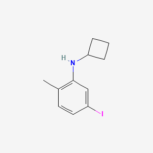 molecular formula C11H14IN B8258846 N-cyclobutyl-5-iodo-2-methylaniline 