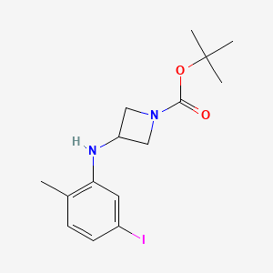 molecular formula C15H21IN2O2 B8258852 tert-Butyl 3-((5-iodo-2-methylphenyl)amino)azetidine-1-carboxylate 