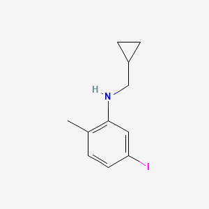 molecular formula C11H14IN B8258878 N-(Cyclopropylmethyl)-5-iodo-2-methylaniline 