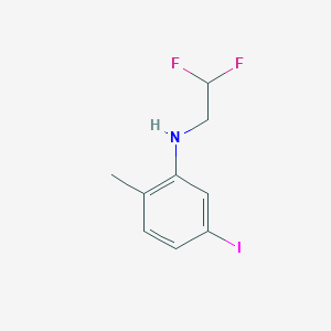 molecular formula C9H10F2IN B8258897 N-(2,2-Difluoroethyl)-5-iodo-2-methylaniline 