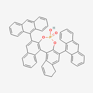 molecular formula C48H31O4P B8258945 (11bR)-2,6-Di-9-anthracenyl-4-hydroxy-dinaphtho[2,1-d 
