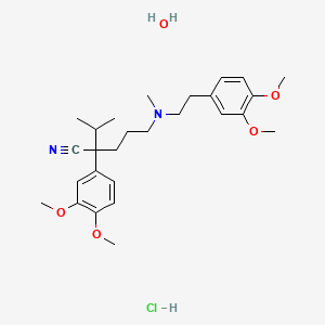 molecular formula C27H41ClN2O5 B8259005 Benzeneacetonitrile, Alpha-[3-[[2-(3,4-dimethoxyphenyl)ethyl]methylamino]propyl]-3,4-dimethoxy-Alpha-(1-methylethyl)-, (R)-[CAS] 