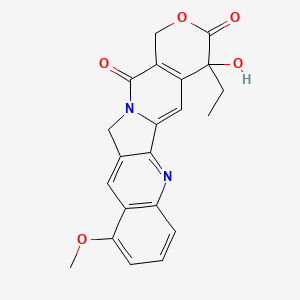 molecular formula C21H18N2O5 B8259024 (4S)-4-Ethyl-4-hydroxy-10-methoxy-1H-pyrano[3',4' 