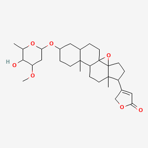 molecular formula C30H44O7 B8259029 3-[14-(5-hydroxy-4-methoxy-6-methyloxan-2-yl)oxy-7,11-dimethyl-2-oxapentacyclo[8.8.0.01,3.03,7.011,16]octadecan-6-yl]-2H-furan-5-one 