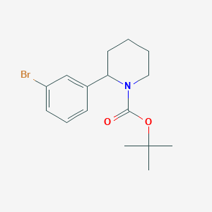molecular formula C16H22BrNO2 B8259073 tert-Butyl 2-(3-bromophenyl)piperidine-1-carboxylate 