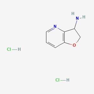 molecular formula C7H10Cl2N2O B8259081 2,3-Dihydrofuro[3,2-b]pyridin-3-amine dihydrochloride 