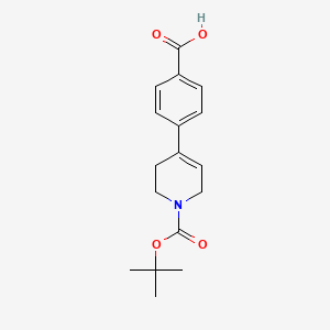 molecular formula C17H21NO4 B8259089 4-(1-tert-Butoxycarbonyl-1,2,3,6-tetrahydropyridin-4-yl)benzoic acid 